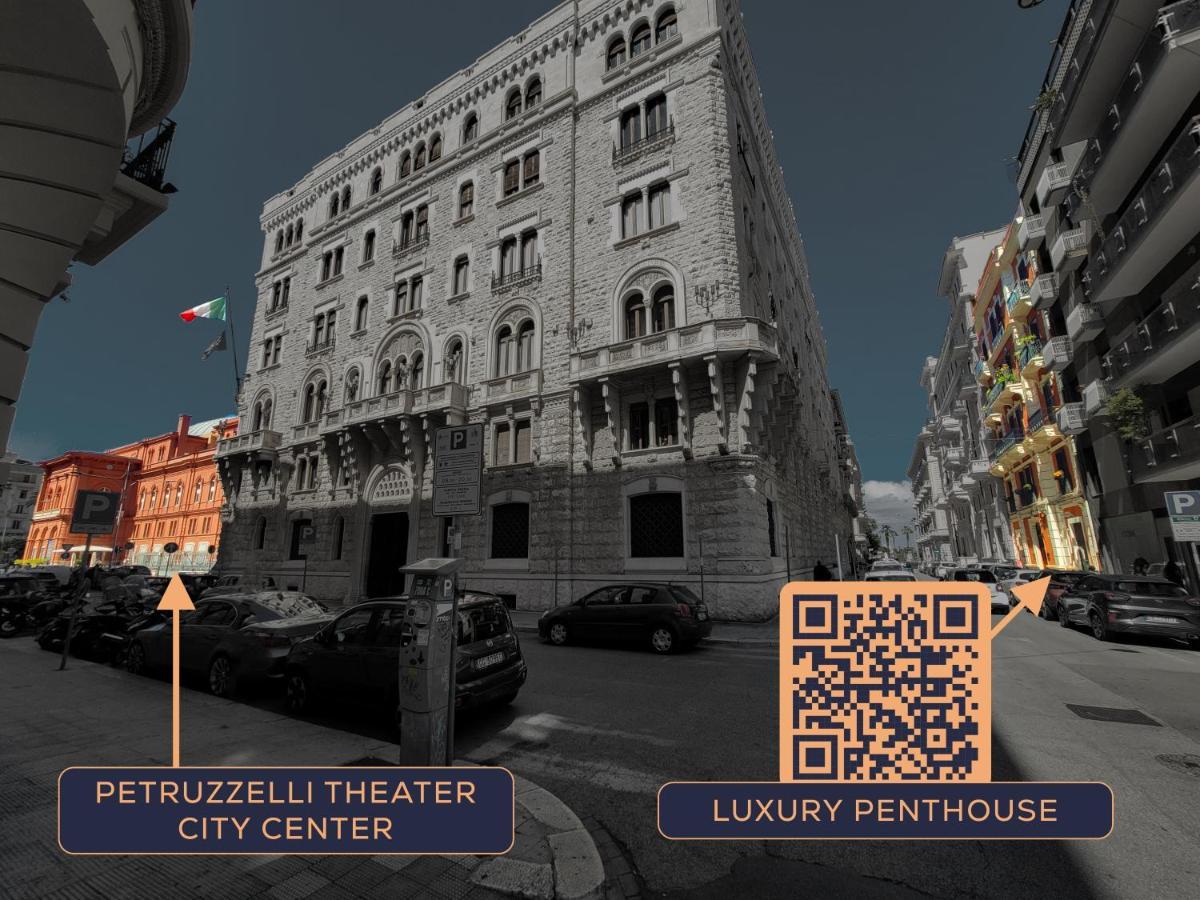 Penthouse In The Heart Of Bari With Terrace Apartment Bagian luar foto
